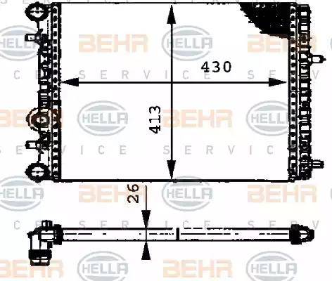 BEHR HELLA Service 8MK 376 716-234 - Radiatore, Raffreddamento motore autozon.pro