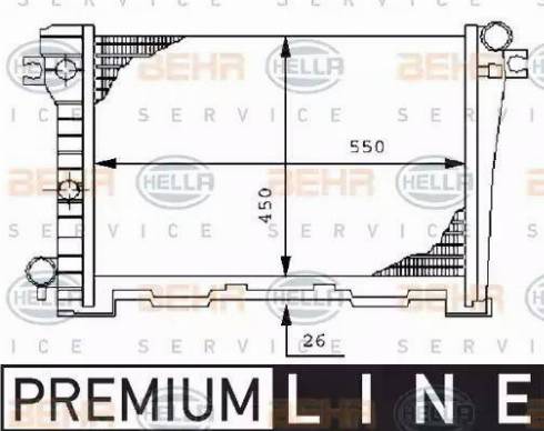 BEHR HELLA Service 8MK 376 710-611 - Radiatore, Raffreddamento motore autozon.pro