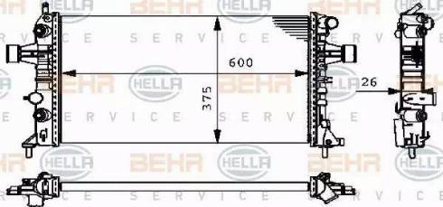 BEHR HELLA Service 8MK 376 710-324 - Radiatore, Raffreddamento motore autozon.pro