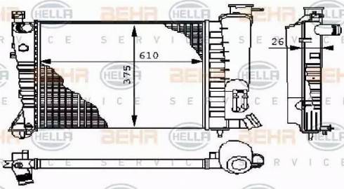 BEHR HELLA Service 8MK 376 710-241 - Radiatore, Raffreddamento motore autozon.pro