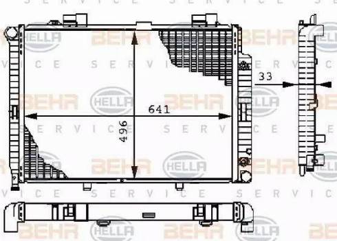 BEHR HELLA Service 8MK 376 710-231 - Radiatore, Raffreddamento motore autozon.pro