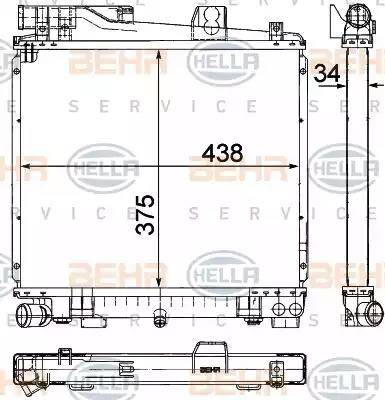 BEHR HELLA Service 8MK 376 710-751 - Radiatore, Raffreddamento motore autozon.pro