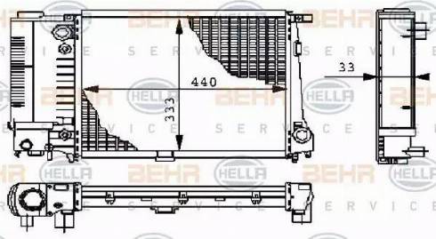 BEHR HELLA Service 8MK 376 711-591 - Radiatore, Raffreddamento motore autozon.pro