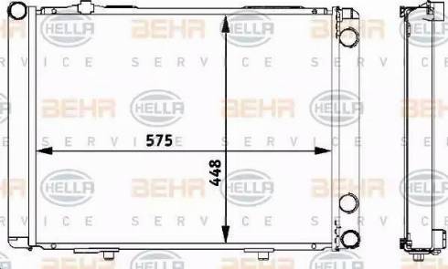 BEHR HELLA Service 8MK 376 711-531 - Radiatore, Raffreddamento motore autozon.pro