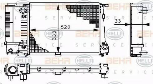 BEHR HELLA Service 8MK 376 711-671 - Radiatore, Raffreddamento motore autozon.pro