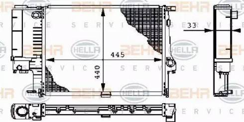 BEHR HELLA Service 8MK 376 711-084 - Radiatore, Raffreddamento motore autozon.pro