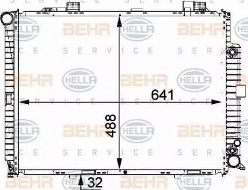 BEHR HELLA Service 8MK 376 711-154 - Radiatore, Raffreddamento motore autozon.pro