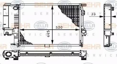 BEHR HELLA Service 8MK 376 711-121 - Radiatore, Raffreddamento motore autozon.pro