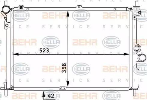 BEHR HELLA Service 8MK 376 711-751 - Radiatore, Raffreddamento motore autozon.pro