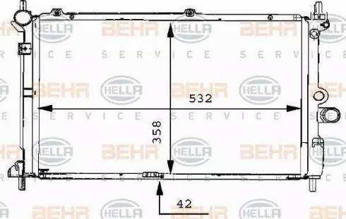 BEHR HELLA Service 8MK 376 711-761 - Radiatore, Raffreddamento motore autozon.pro