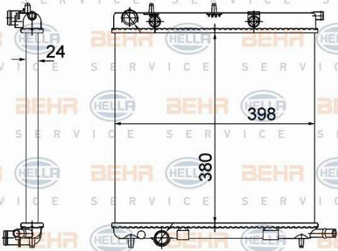 BEHR HELLA Service 8MK 376 718-625 - Radiatore, Raffreddamento motore autozon.pro