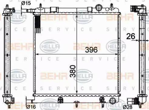 BEHR HELLA Service 8MK 376 718-621 - Radiatore, Raffreddamento motore autozon.pro