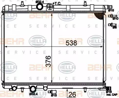 BEHR HELLA Service 8MK 376 718-054 - Radiatore, Raffreddamento motore autozon.pro