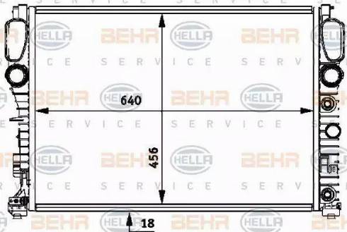 BEHR HELLA Service 8MK 376 718-014 - Radiatore, Raffreddamento motore autozon.pro