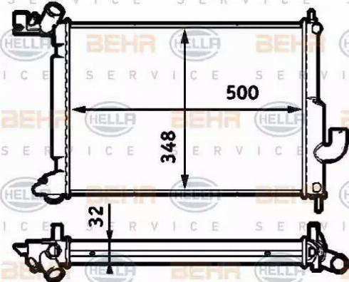 BEHR HELLA Service 8MK 376 718-721 - Radiatore, Raffreddamento motore autozon.pro