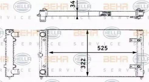 BEHR HELLA Service 8MK 376 713-461 - Radiatore, Raffreddamento motore autozon.pro