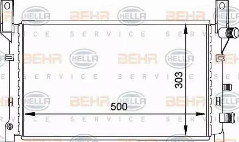 BEHR HELLA Service 8MK 376 713-411 - Radiatore, Raffreddamento motore autozon.pro