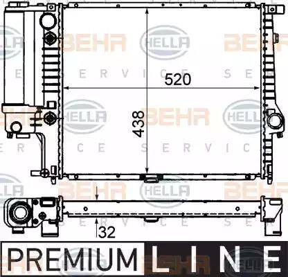 BEHR HELLA Service 8MK 376 713-101 - Radiatore, Raffreddamento motore autozon.pro