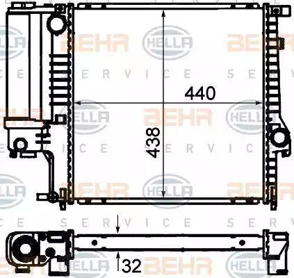 BEHR HELLA Service 8MK 376 713-124 - Radiatore, Raffreddamento motore autozon.pro