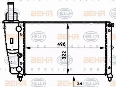 BEHR HELLA Service 8MK 376 713-381 - Radiatore, Raffreddamento motore autozon.pro