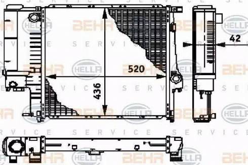 BEHR HELLA Service 8MK 376 713-241 - Radiatore, Raffreddamento motore autozon.pro