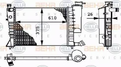 BEHR HELLA Service 8MK 376 712-611 - Radiatore, Raffreddamento motore autozon.pro