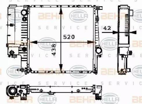 BEHR HELLA Service 8MK 376 712-221 - Radiatore, Raffreddamento motore autozon.pro