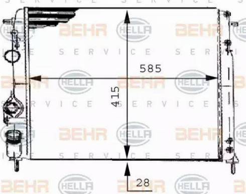 BEHR HELLA Service 8MK 376 717-441 - Radiatore, Raffreddamento motore autozon.pro