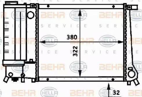 BEHR HELLA Service 8MK 376 717-221 - Radiatore, Raffreddamento motore autozon.pro