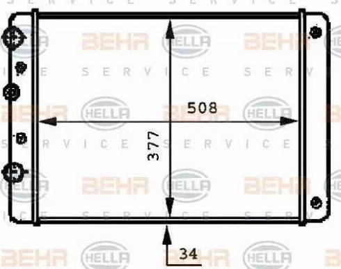 BEHR HELLA Service 8MK 376 717-711 - Radiatore, Raffreddamento motore autozon.pro