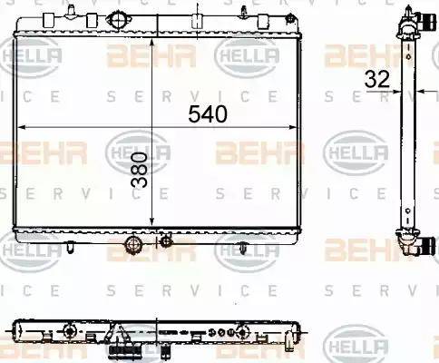 BEHR HELLA Service 8MK 376 781-111 - Radiatore, Raffreddamento motore autozon.pro