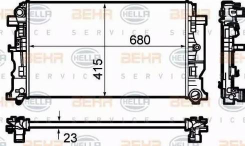 BEHR HELLA Service 8MK 376 782-054 - Radiatore, Raffreddamento motore autozon.pro