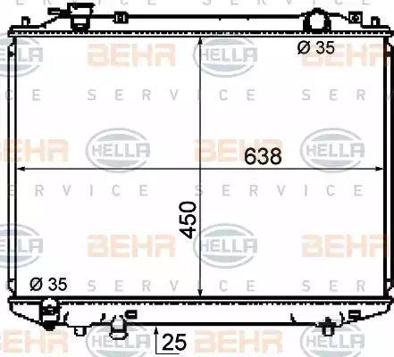 BEHR HELLA Service 8MK 376 787-101 - Radiatore, Raffreddamento motore autozon.pro