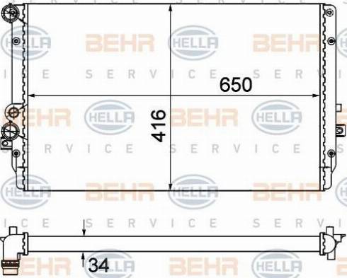 BEHR HELLA Service 8MK 376 735-365 - Radiatore, Raffreddamento motore autozon.pro