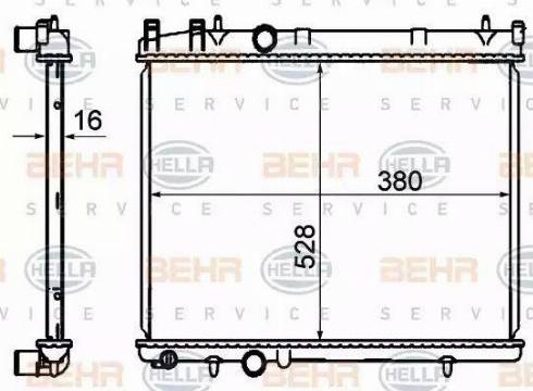 BEHR HELLA Service 8MK 376 735-301 - Radiatore, Raffreddamento motore autozon.pro