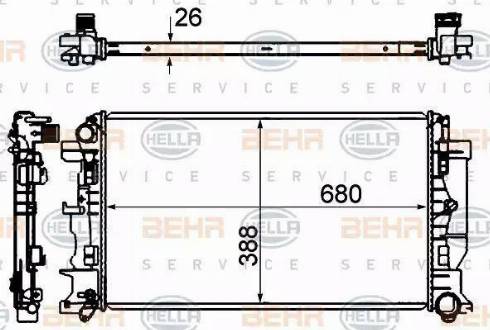 BEHR HELLA Service 8MK 376 735-331 - Radiatore, Raffreddamento motore autozon.pro