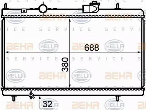 BEHR HELLA Service 8MK 376 732-741 - Radiatore, Raffreddamento motore autozon.pro