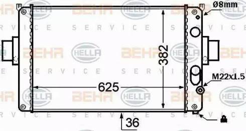 BEHR HELLA Service 8MK 376 724-501 - Radiatore, Raffreddamento motore autozon.pro