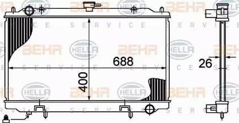 BEHR HELLA Service 8MK 376 724-631 - Radiatore, Raffreddamento motore autozon.pro