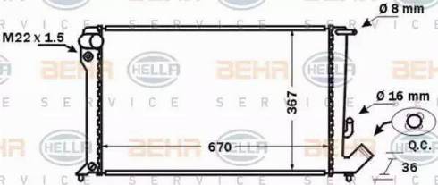 BEHR HELLA Service 8MK 376 724-711 - Radiatore, Raffreddamento motore autozon.pro