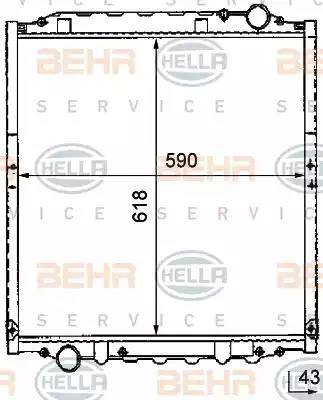 BEHR HELLA Service 8MK 376 726-641 - Radiatore, Raffreddamento motore autozon.pro