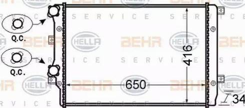 BEHR HELLA Service 8MK 376 726-704 - Radiatore, Raffreddamento motore autozon.pro