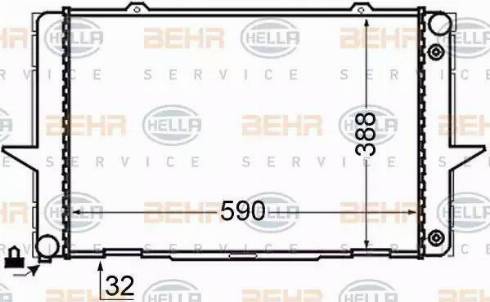 BEHR HELLA Service 8MK 376 726-711 - Radiatore, Raffreddamento motore autozon.pro