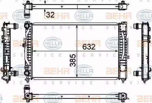 BEHR HELLA Service 8MK 376 720-591 - Radiatore, Raffreddamento motore autozon.pro