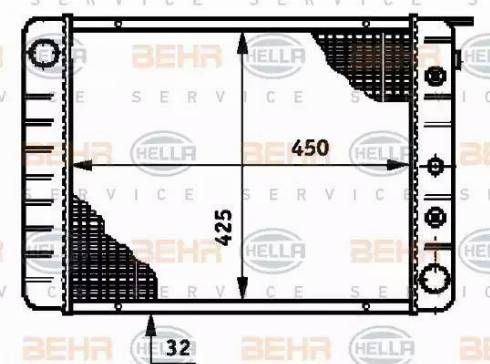 BEHR HELLA Service 8MK 376 720-691 - Radiatore, Raffreddamento motore autozon.pro