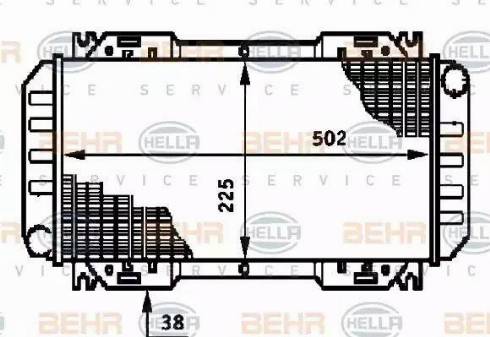 BEHR HELLA Service 8MK 376 720-091 - Radiatore, Raffreddamento motore autozon.pro