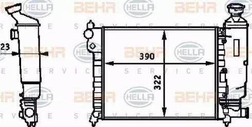 BEHR HELLA Service 8MK 376 720-001 - Radiatore, Raffreddamento motore autozon.pro