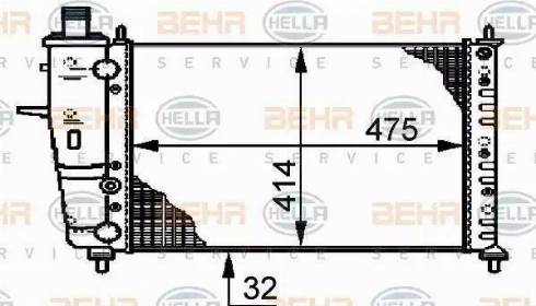 BEHR HELLA Service 8MK 376 720-331 - Radiatore, Raffreddamento motore autozon.pro