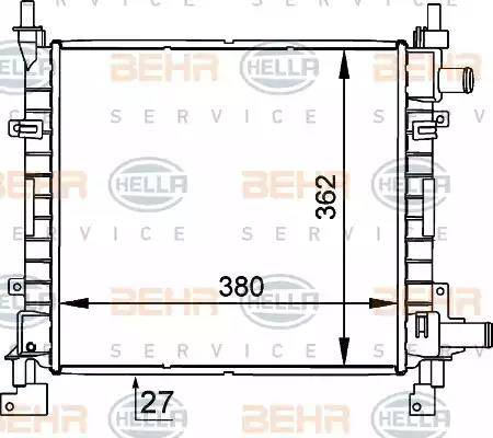 BEHR HELLA Service 8MK 376 720-271 - Radiatore, Raffreddamento motore autozon.pro