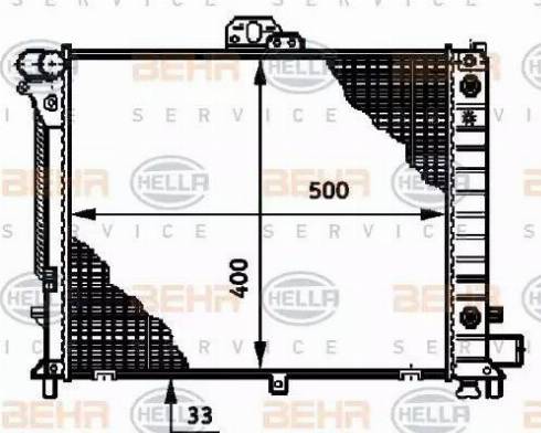 BEHR HELLA Service 8MK 376 720-781 - Radiatore, Raffreddamento motore autozon.pro